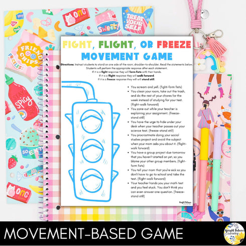 Anxiety School Counseling Small Group ASCA & CASEL Aligned Stress Fear & Anxiety