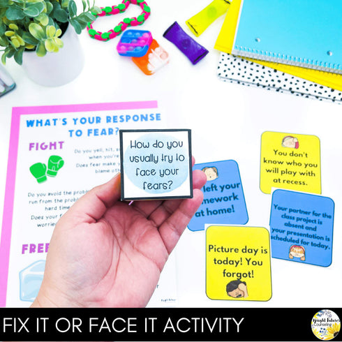 Anxiety School Counseling Small Group ASCA & CASEL Aligned Stress Fear & Anxiety