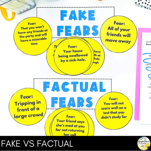 Anxiety School Counseling Small Group ASCA & CASEL Aligned Stress Fear & Anxiety