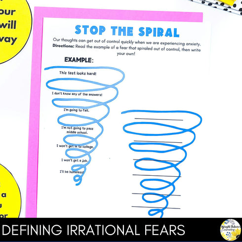 Anxiety School Counseling Small Group ASCA & CASEL Aligned Stress Fear & Anxiety