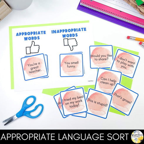 Appropriate Language and Behavior Individual Counseling Curriculum - Primary
