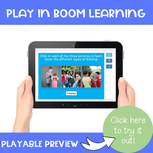 Bullying Prevention Boom Cards - Digital School Counseling SEL Game