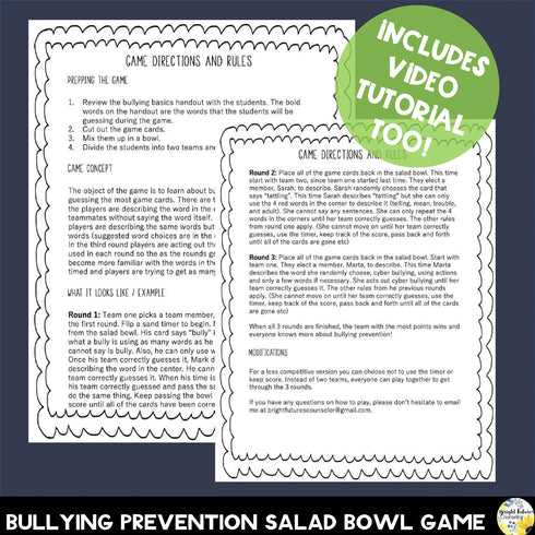 Bullying Prevention BUNDLE - Anti-Bullying Lessons, Activities, and Games
