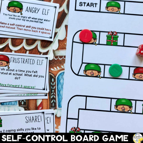 sELF-Control Christmas Game + Google Slides Digital Holiday Board Game