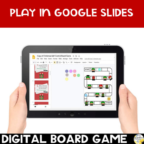 sELF-Control Christmas Game + Google Slides Digital Holiday Board Game