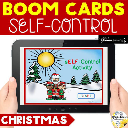Christmas sELF-Control Boom Cards - Distance Learning Self-Control Activity