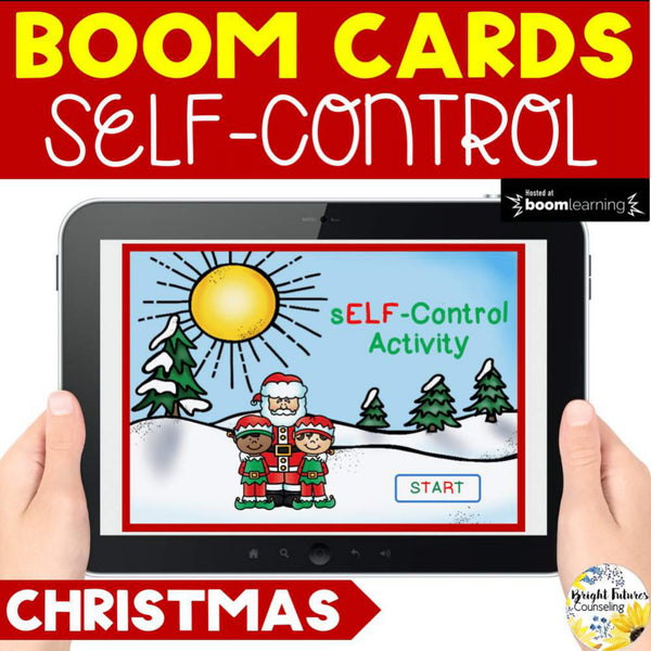 Christmas sELF-Control Boom Cards - Distance Learning Self-Control Activity