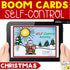 Christmas sELF-Control Boom Cards - Distance Learning Self-Control Activity