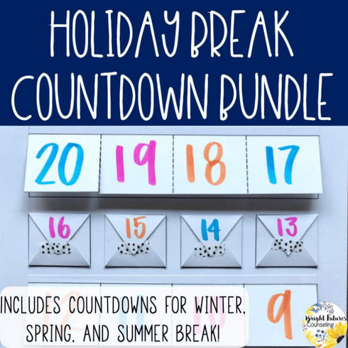 Holiday Break Countdown Bundle - 80 Seasonal School Counseling Activities