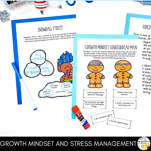 Countdown to Winter Break - Winter Themed Counseling and SEL Activity Pack