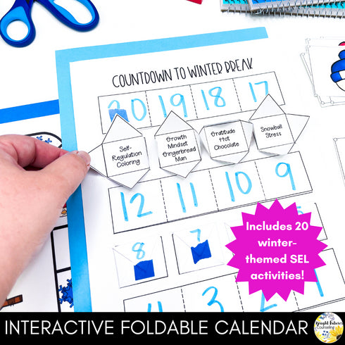 Countdown to Winter Break - Winter Themed Counseling and SEL Activity Pack