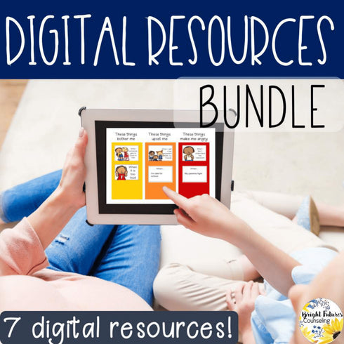Digital Resource Bundle - Editable, Paperless, No-Prep, Counseling Resources