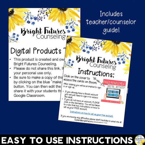Digital Resource Bundle - Editable, Paperless, No-Prep, Counseling Resources
