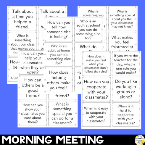 School Counseling SEL Discussion Cards Bundle