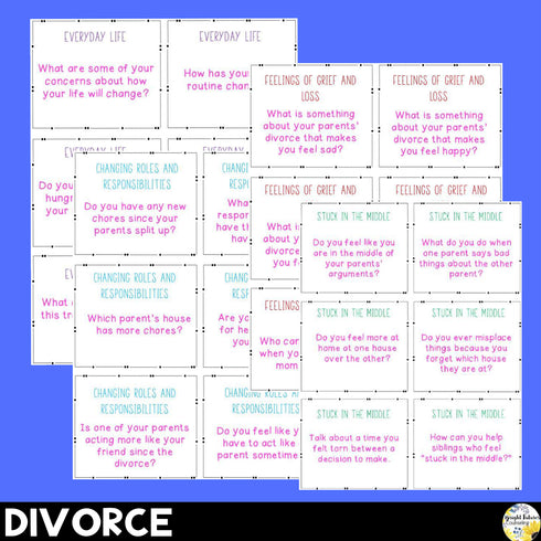 School Counseling SEL Discussion Cards Bundle