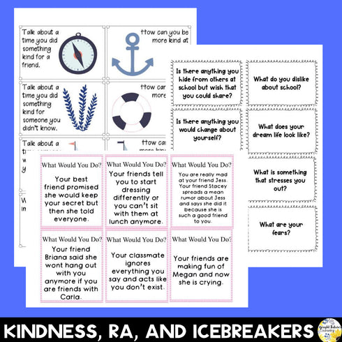 School Counseling SEL Discussion Cards Bundle