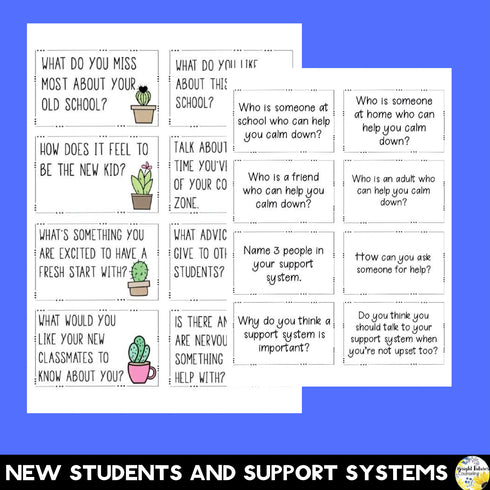 School Counseling SEL Discussion Cards Bundle