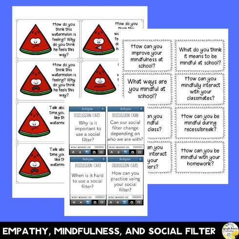 School Counseling SEL Discussion Cards Bundle