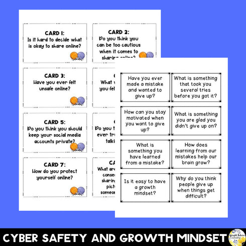 School Counseling SEL Discussion Cards Bundle