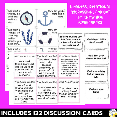 School Counseling SEL Discussion Cards