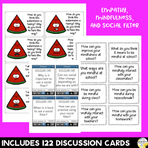School Counseling SEL Discussion Cards
