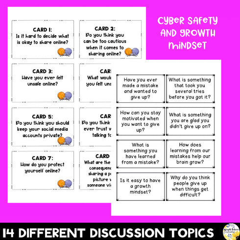 School Counseling SEL Discussion Cards