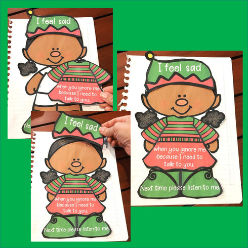 Conflict Resolution Christmas Activity Dress an Elf with I-Statements
