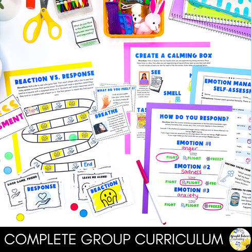 Emotional Regulation & Management Strategies for Middle School Counseling Group