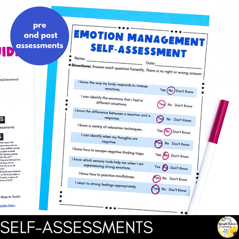 Emotional Regulation & Management Strategies for Middle School Counseling Group