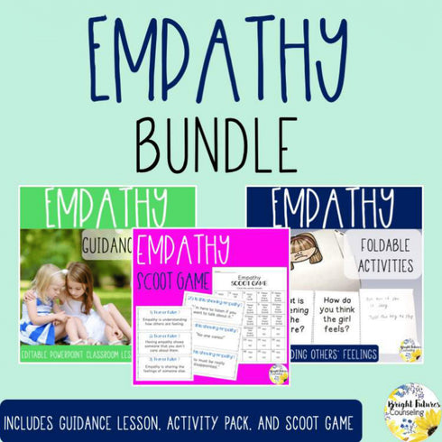 Empathy BUNDLE Elementary School Counseling Games, Activities, and Lessons