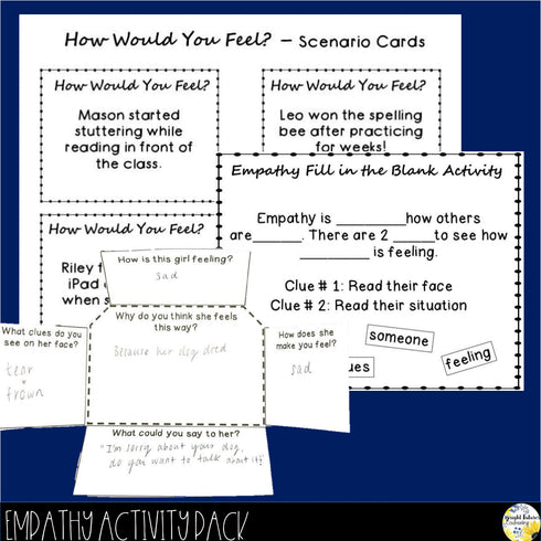 Empathy BUNDLE Elementary School Counseling Games, Activities, and Lessons