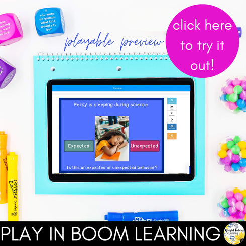 Expected Vs Unexpected Behaviors - Behavior Management Social Skills Boom Cards