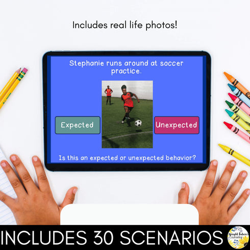 Expected Vs Unexpected Behaviors - Behavior Management Social Skills Boom Cards