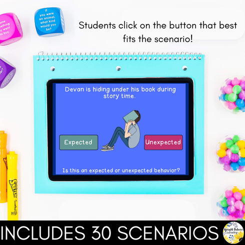 Expected Vs Unexpected Behaviors - Behavior Management Social Skills Boom Cards