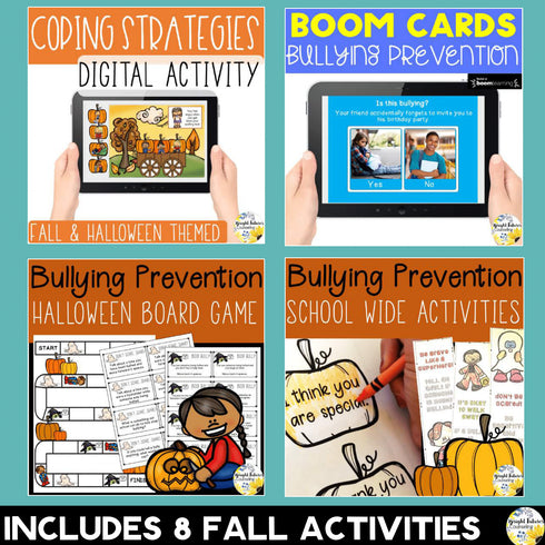 Fall Counseling Super Bundle with Fall and Halloween SEL Counseling Activities