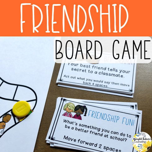 Friendship Board Game - School Counseling Friendship Game with Digital Version