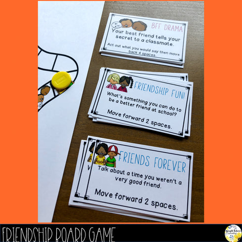 Friendship Board Game - School Counseling Friendship Game with Digital Version
