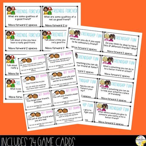 Friendship Board Game - School Counseling Friendship Game with Digital Version