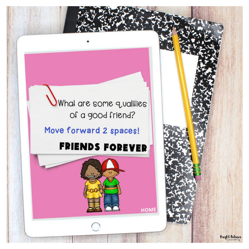 Friendship Board Game - School Counseling Friendship Game with Digital Version