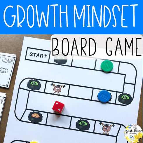 Growth vs. Fixed Mindset and the Power of "Yet" School Counseling Board Game