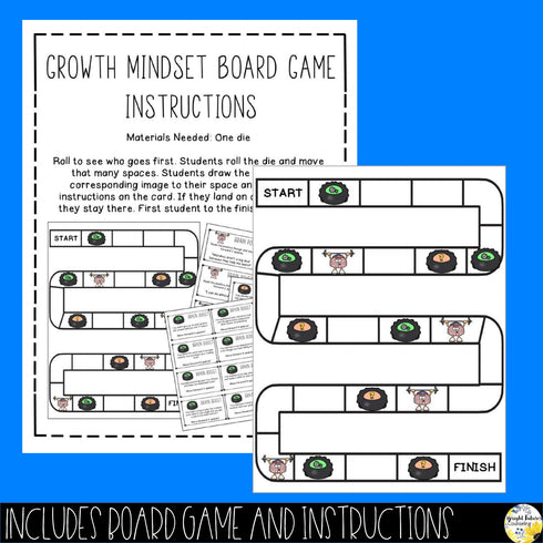Growth vs. Fixed Mindset and the Power of "Yet" School Counseling Board Game
