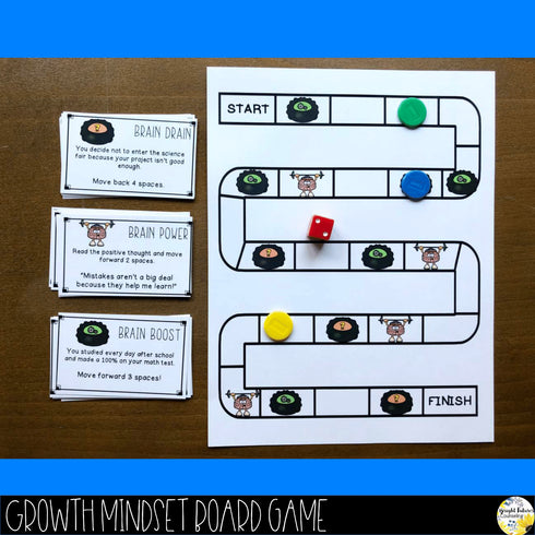 Growth vs. Fixed Mindset and the Power of "Yet" School Counseling Board Game