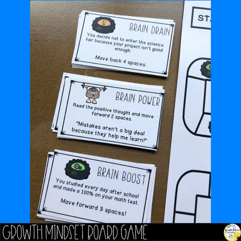 Growth vs. Fixed Mindset and the Power of "Yet" School Counseling Board Game