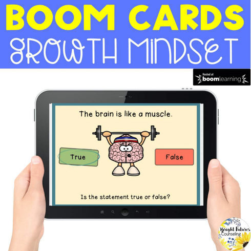 Growth Mindset BOOM CARDS - Digital Perseverance and Growth Mindset Activity