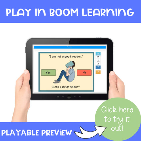 Growth Mindset BOOM CARDS - Digital Perseverance and Growth Mindset Activity