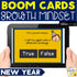 Growth Mindset vs. Fixed Mindset New Year Themed Boom Cards Digital Activity