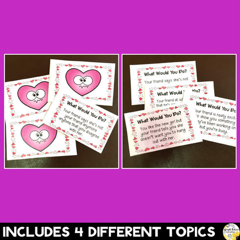 Friendships Discussion Cards - Healthy vs. Unhealthy Valentine's Day Cards