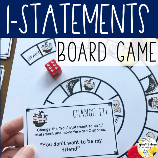 I-Statements School Counseling Board Game with Digital Version