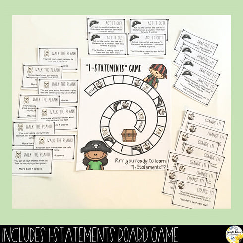 I-Statements School Counseling Social Skills BUNDLE