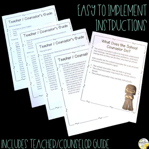 Interactive Classroom Guidance Lesson BUNDLE Escape Room Style Mission Series